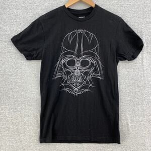 Star Wars Tshirt Mens Medium Black Darth Vadar Skull Tee Short Sleeve